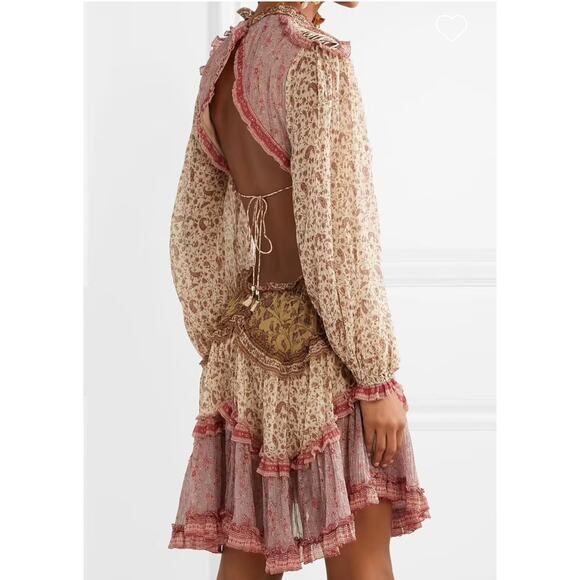 Zimmermann 3 Juniper cutout floral ruffle mini dress - Picture 9 of 12